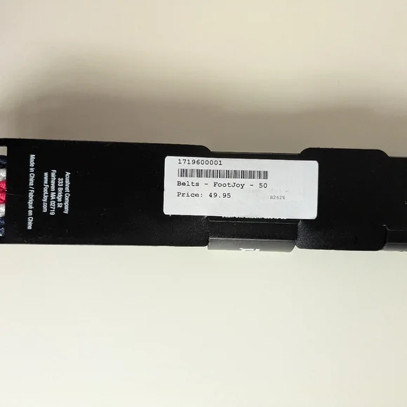 FootJoy Navy and Red Men's Belt - Picture 3 of 5